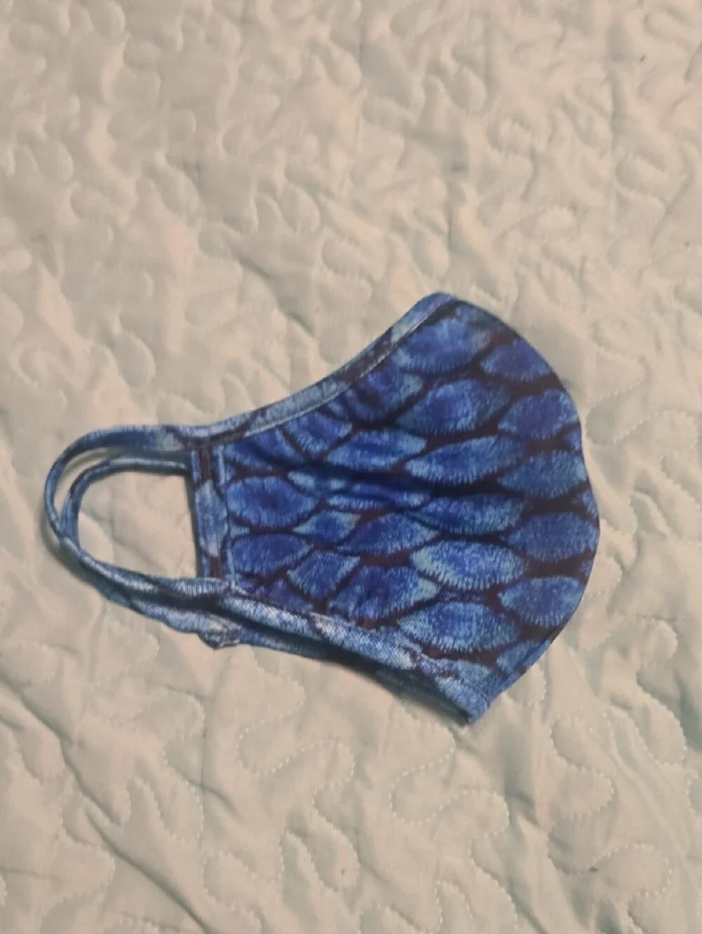 Blue Patterned Women's Face Mask